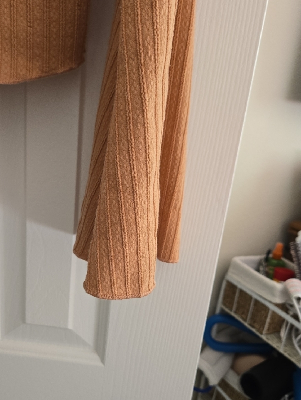 HYFVE Ribbed Button-Front Collared Top - Camel - Picture 5 of 10